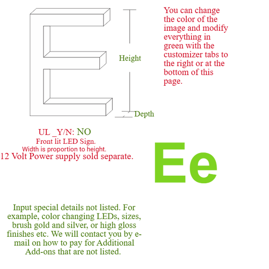 Channel letter "E"