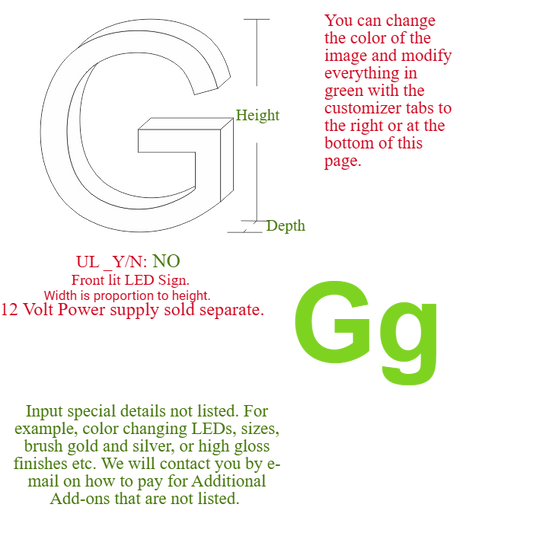 Channel letter "G"