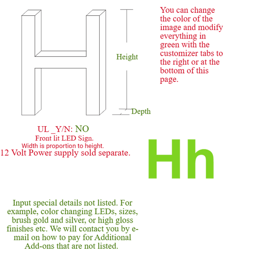 Channel letter "H"