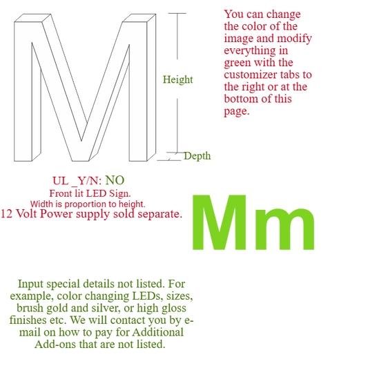 Channel letter "M"