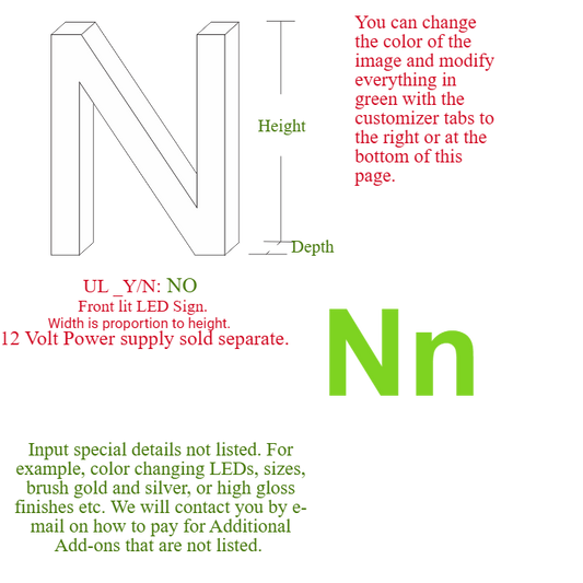 Channel letter "N"